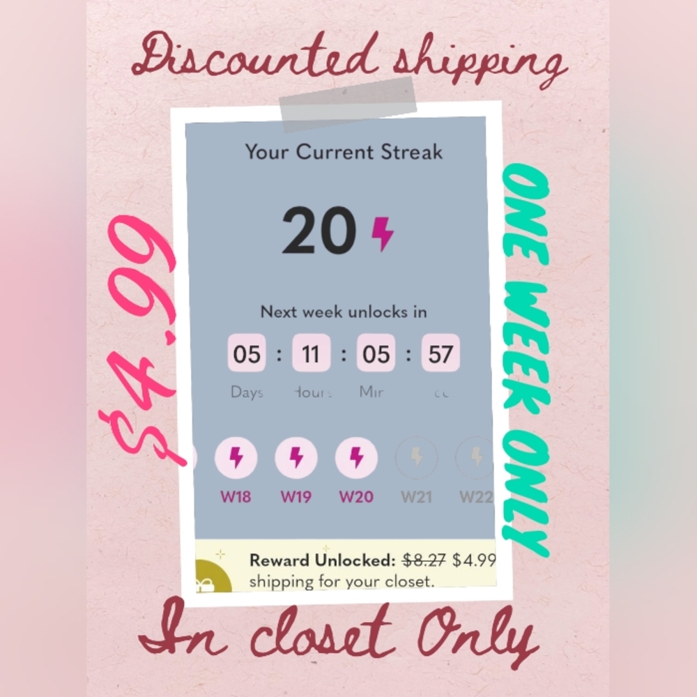 $4.99 Shipping In My Entire Closet Next 7 Days Only
